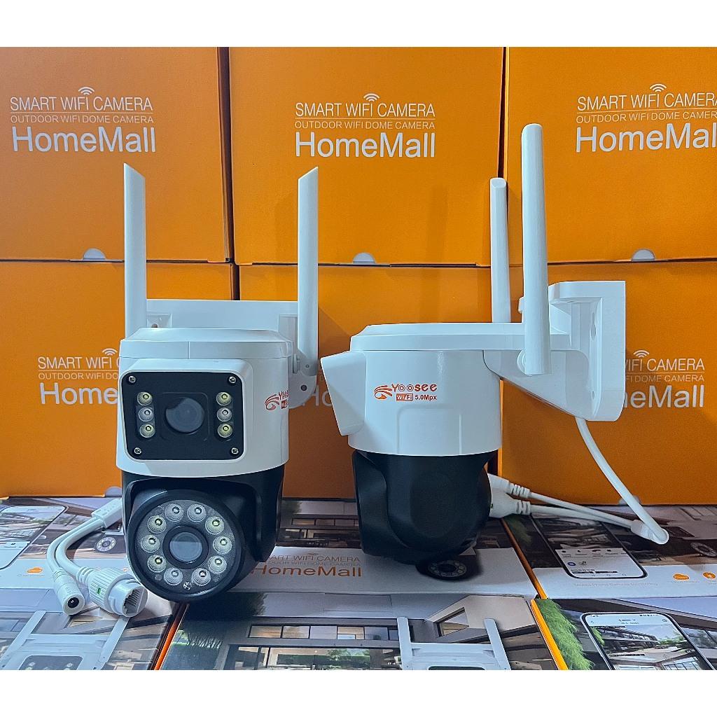 Camera WiFi Yoosee 2 Mắt Ngoài Trời, Xem 2 Màn Hình Cùng Lúc, Giám Sát Ngoài Trời Chống Nước IP66 - Hàng nhập Khẩu