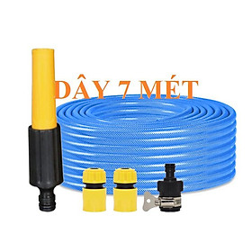 Bộ dây vòi xịt nước rửa xe, tưới cây . tăng áp 3 lần, loại 7m, 10m 206622-5 cút sập,nối đen + tặng khăn phượt