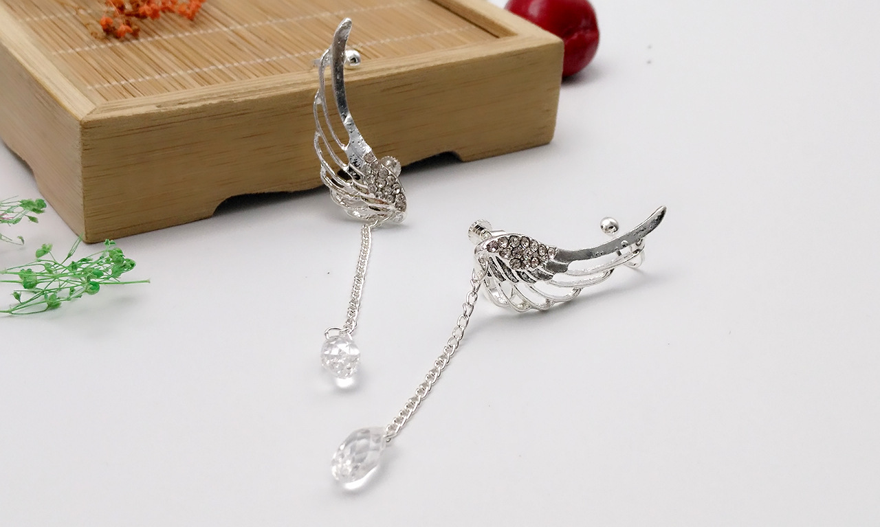 Bông tai khuyên tai cánh thiên thần giọt lệ phong cách cổ trang nổi bật
