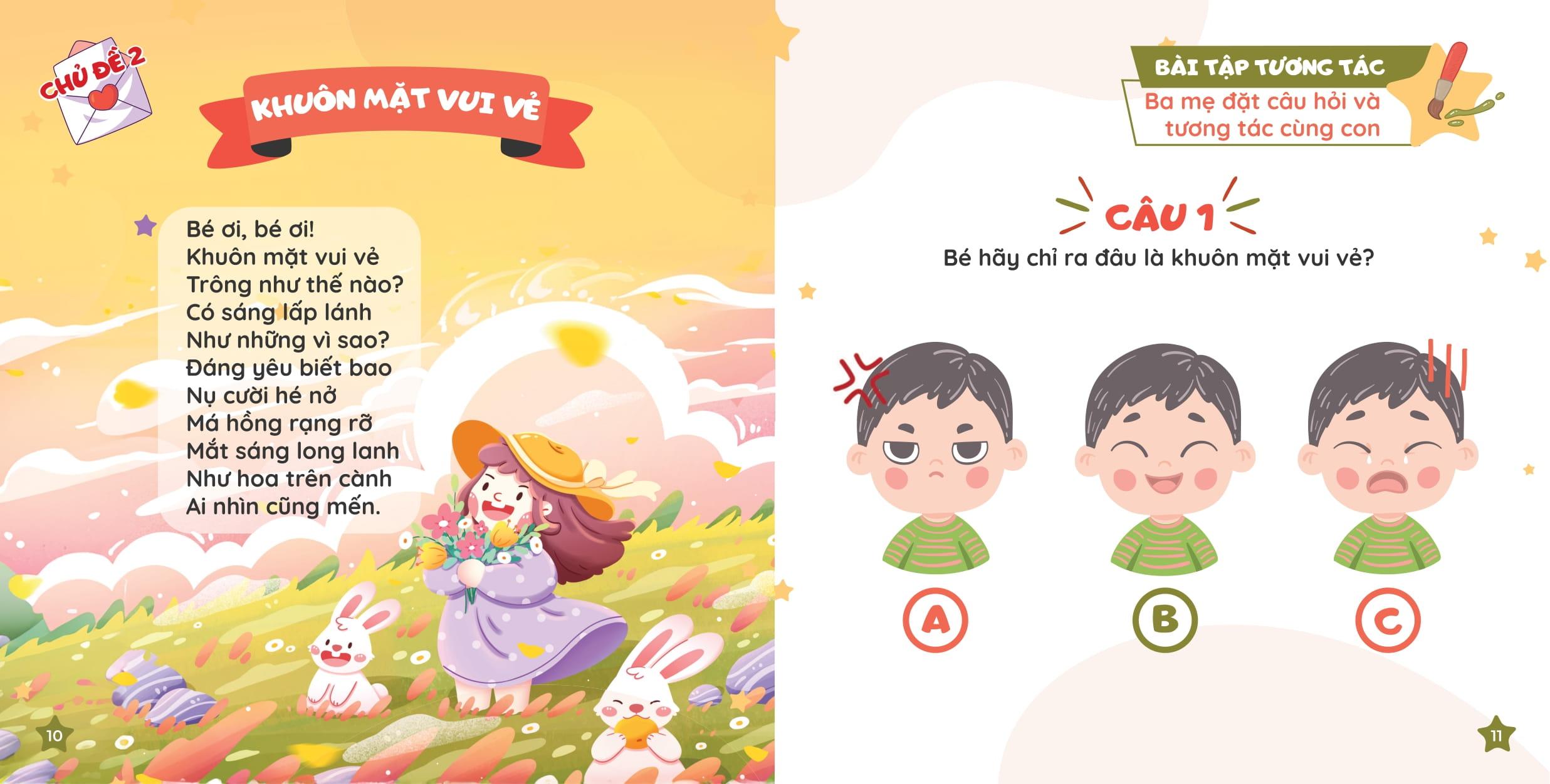 Sách - Kỹ Năng Sống Dành Cho Trẻ Mầm Non - Dạy Bé Bài Học Đạo Đức Và Cảm Xúc - Con Biết Yêu Thương Mọi Người