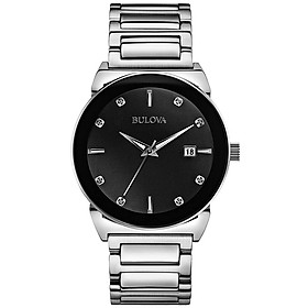 Đồng Hồ Nam Bulova Dây Thép Không Gỉ 96D121 - Mặt Đen