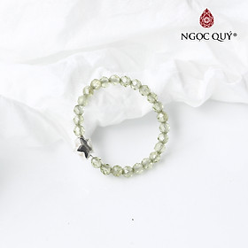 Nhẫn bạc ngôi sao đá thạch anh xanh mệnh hỏa mộc - Ngọc Quý Gemstones