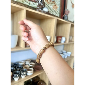 Vòng đeo tay bách xanh size 10ly  - cách điệu lu thống phối hạt tròn - không tẩm mùi thơm