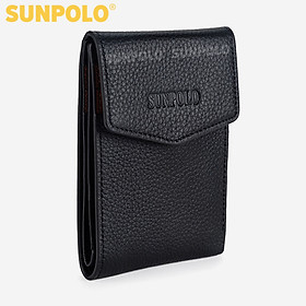 Ví Nam, Bóp Nam Da Bò SUNPOLO WSCT54 (Đen)