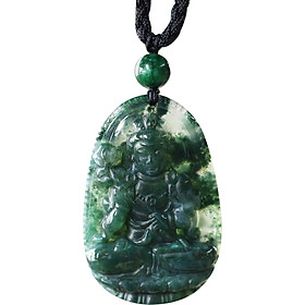 Mặt Dây Chuyền Đại Thế Chí Bồ Tát Chalcedony Ngọc Quý Gemstones GA70 (5 x 3 cm)