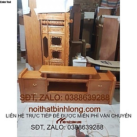 kệ ti vi gỗ sồi đẹp