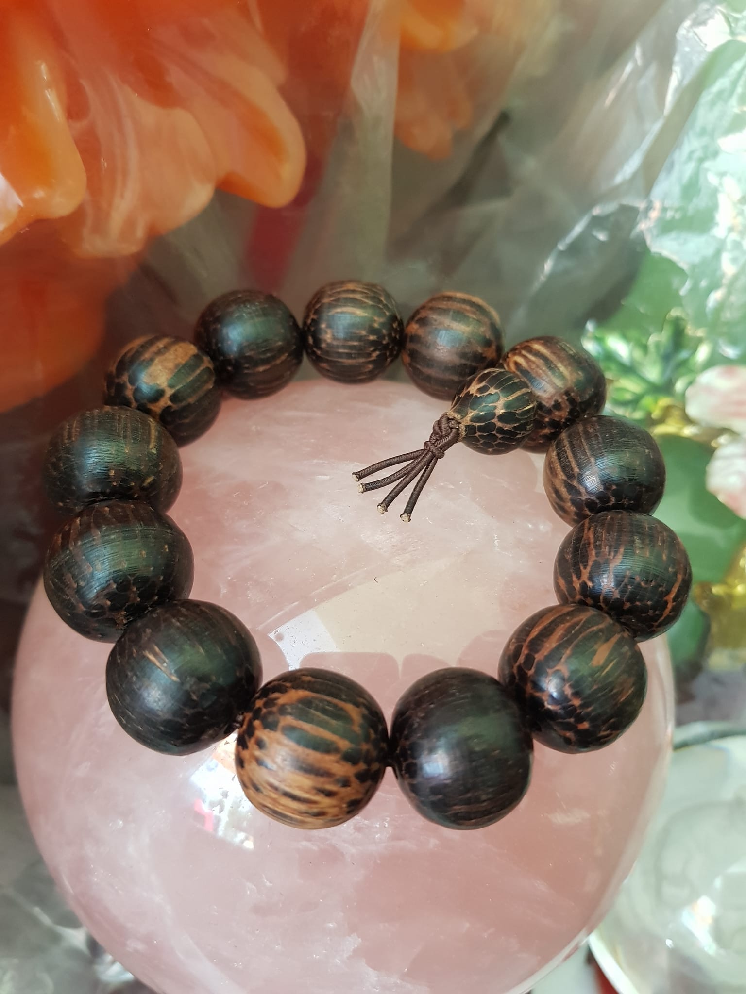 Vòng Tay Mới Gỗ Dừa Hồ Lô Hút Tài 18mm Nam tay to đeo tay đẹp lạ ạ