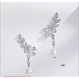 Bông tai bạc thời trang chất liệu bạc s925 MS088
