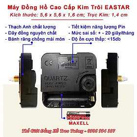 Đồng hồ Cao cấp EASTAR KIM TRÔI Chữ nhật Mặt Vàng Viền Mỏng/Viền Nâu Vân Gỗ – Bảo hành 2 năm – Tặng Pin Maxell