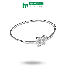 Lắc Tay Kiềng Nữ Bạc Hiểu Minh LTU361 con bướm bạc ý