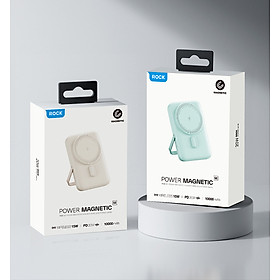 Pin sạc dự phòng không dây kèm giá đỡ điện thoại Rockspace P20 SE sạc nhanh PD 20W 10000mAh - Hàng chính hãng bảo hành 12 tháng