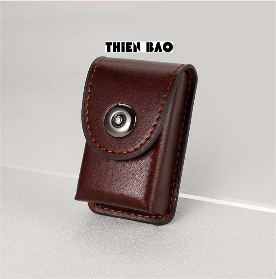 Bao da có đai đeo hông làm thủ công HANDMADE chuyên dùng để đựng kính lão thị, viễn thị gấp gọn BD05 KT 8*4*3CM