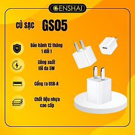 Củ sạc GENSHAI GS05 hàng chính hãng cho điện thoại di động và máy tính bảng | Bảo hành 12 tháng 1 đổi 1 |Made in VietNam