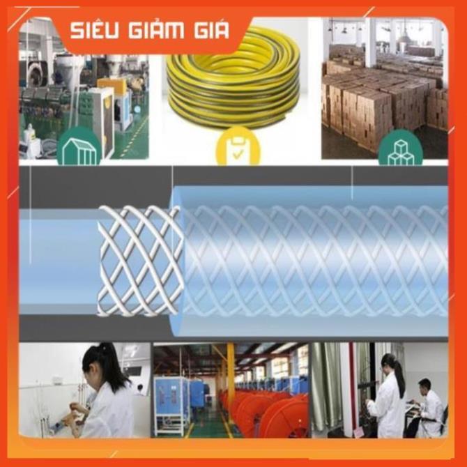 Bộ dây vòi xịt nước rửa xe, tưới cây . tăng áp 3 lần, loại 20m 206318 đầu đồng, cút,nối vàng + tặng mở chai