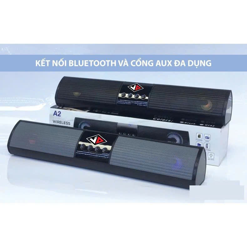 Loa Bluetooth Không Dây A2 Loa mini có LED Siêu Bass,Dáng Dài Dành Cho Điện Thoại, Máy Tính