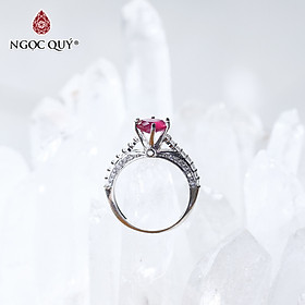 Nhẫn bạc nữ đá ruby mệnh hỏa, thổ - Ngọc Quý Gemstones