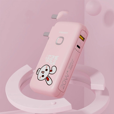 Pin sạc dự phòng PISEN QUICK High Power Box Meatball 10.000mAh 20W (TS-D309) - Pink - Hàng Chính Hãng