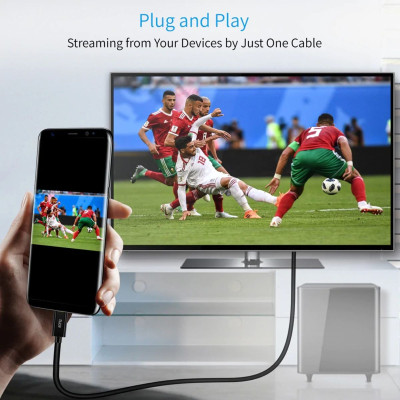 Cáp chuyển Choetech CH0019 Type C sang HDMI 2.0 dài 1.8M (hàng chính hãng)