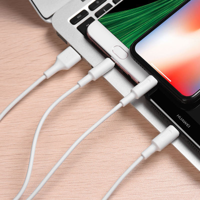 Cáp sạc đa năng Hoco X25 3 đầu nguồn ra 2A Max dài 1M cho các loại smart phone - Hàng chính hãng