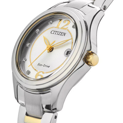 Đồng Hồ Nữ Citizen Đính Đá Swarovski Dây Thép Không Gỉ FE1134-54A - Mặt Trắng