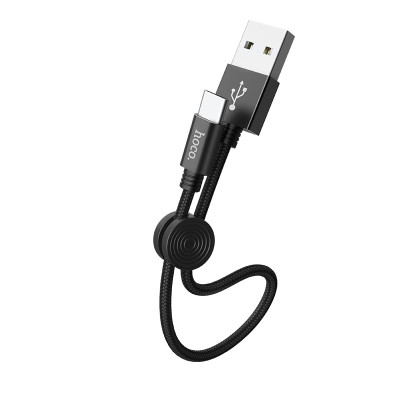 Cáp sạc nhanh 3A truyền dữ liệu Hoco X35 kết nối Type-C dây dù siêu bền dài 25CM cho Android ( 2 màu ) - Hàng chính hãng