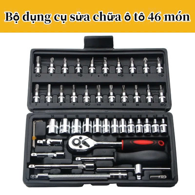 Bộ Dụng Cụ Đa Năng 46 Chi Tiết Cầm Tay Loại Tốt- Hoàn Hảo Cho Việc Sửa Chữa, ĐÈN TRANG TRÍ , ĐỒNG HỒ TREO TƯỜNG