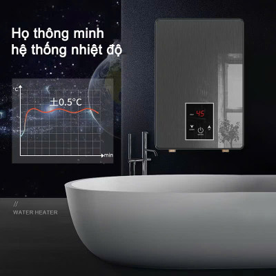 Máy Nước Nóng Trực Tiếp LCD Thông Minh Loại Xịn– Kèm Vòi Sen Tiện Lợi Siêu Bền