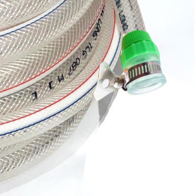 Vòi nước vòi phun nước rửa xe tưới cây tăng áp thông minh + bộ dây bơm nước cao cấp TLG loạI 15m - dây trắng 236498-1