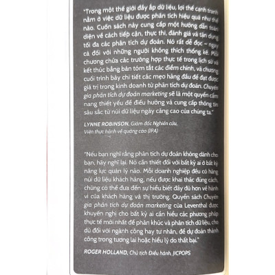 Chuyên Gia Phân Tích Dự Đoán Marketing - Vanlangbooks