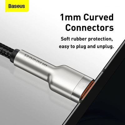 Cáp sạc nhanh siêu bền Baseus Cafule Metal Data Cable USB to Type-C 40W 2m (Hàng nhập khẩu)