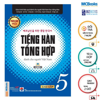 Sách - Tiếng Hàn Tổng Hợp Dành Cho Người Việt Nam - Cao Cấp 5 Và 6 - Bản Đen Trắng - MCBooks
