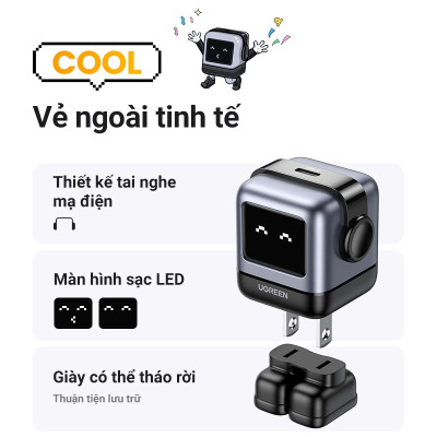 Củ Sạc ugreen 30w (25036) usb c mini Cho iphone 15/14 / 14 pro max / macbook air / ipad pro / ipad mini 28th hàng chính hãng