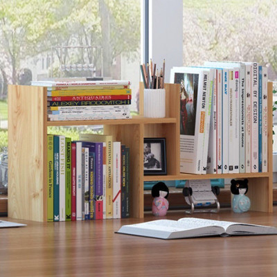 Kệ Sách Gỗ Để Bàn Lắp Ghép 6 Thanh - Hàng chính hãng