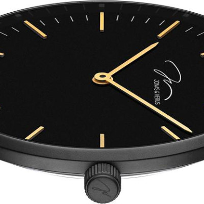 Đồng hồ Nam hiệu Jonas & Verus R40.10.BBLZ, Máy Pin (Quartz), Kính sapphire chống trầy xước, Dây da Italy