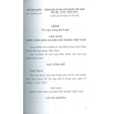 Sách - Luật Nhà Ở Năm 2023 (Sửa Đổi, Bổ Sung Năm 2024) - NXB Chính Trị Quốc Gia
