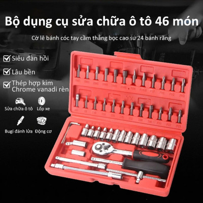 Bộ Dụng Cụ Đa Năng 46 Chi Tiết Cầm Tay Loại Tốt- Hoàn Hảo Cho Việc Sửa Chữa, ĐÈN TRANG TRÍ , ĐỒNG HỒ TREO TƯỜNG