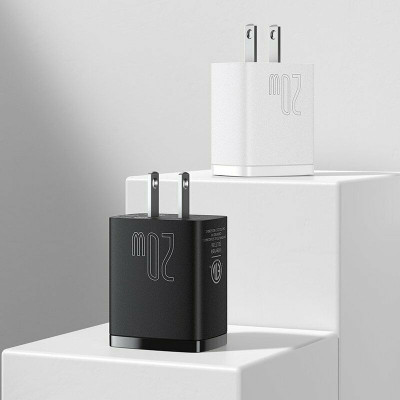 Cóc sạc  Baseus Compact Quick  nhỏ gọn 20W (USB + Type C Dual Port, 20W PD/QC 3.0 Multi Quick Charge Support) cho iPhone 12/iP11/XS Max, Android .. - Hàng chính hãng