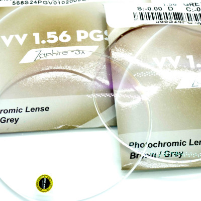 TRÒNG KÍNH ĐỔI MÀU VV-LENS/ĐỔI MÀU KHÓI ĐEN(PHOTOCHROMIC GREY) Phủ Zaphire-Sx TOG Thái Lan