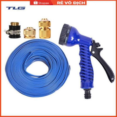 Bộ dây tăng áp 3 lần vòi xịt nước rửa xe, tưới cây loại 20m (cút đồng-nối đồng) 206843