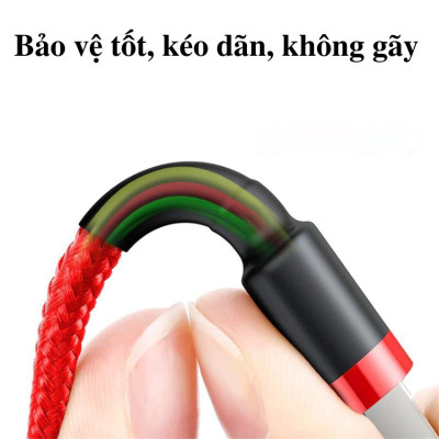 Cáp sạc dù nhanh Baseus Cafule Series 2.4A Usb to Light-ning CALKLF - hàng chính hãng