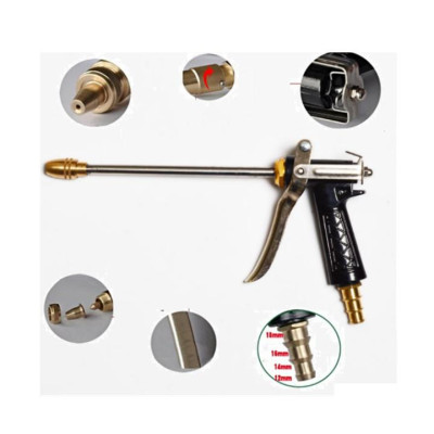 Bộ dây vòi xịt nước rửa xe, tưới cây . tăng áp 3 lần, loại 3m,5m 206318Lđầu đồng, cút,nối nhựa đen+ tặng mở chai