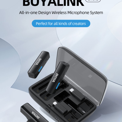 BoyaLink - Micro thu âm không dây 3 trong 1 dành cho Điện Thoại/ Máy Ảnh - Hàng chính hãng