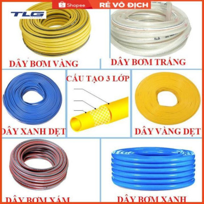 Bộ dây và vòi xịt rửa xe tưới cây tăng áp 7-10M(cút đồng nối 713-1) 206817
