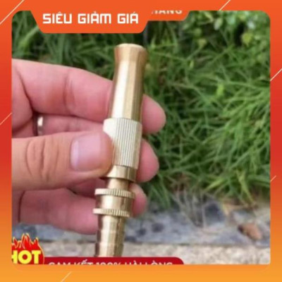 Đầu vòi xịt tăng áp mini Đầu vòi tăng áp đa năng bằng đồng tưới cây rửa xe cực mạnh 206587 tặng đai