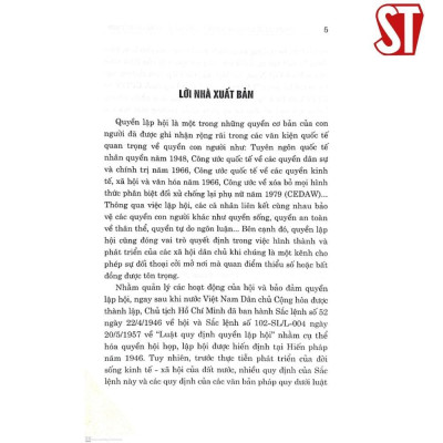 Sách - Pháp Luật Về Quyền Lập Hội & Những Vấn Đề Đặt Ra Cho Việt Nam Trong Quá Trình Hội Nhập - NXB Chính Trị Quốc Gia