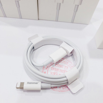 Dây cáp sạc Ham mer C17 PD 20W dùng cho IPhone, chân cắm Type C ra L sạc nhanh vào pin, Check QR kiểm tra hàng chính hãng