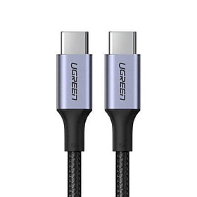 Ugreen 20478 Cáp sạc dài 0.5m công suất 100w 2.0 5A usb type c màu Space Gray Aluminum Case 50cm US316 Hàng chính hãng