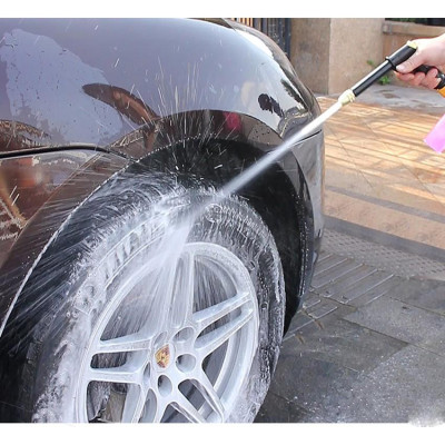Bộ dây và vòi xịt rửa xe tưới cây tăng áp,vòi xịt rửa,vòi tưới cây 810-2576 (dây xanh- cút nối đồng)