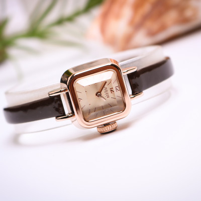 Đồng Hồ Nữ Julius Hàn Quốc JA-496C Dây Da Màu Nâu