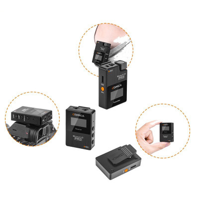 Comica BoomX-D Pro D1 / Pro D2 - Micro Không Dây 2.4G, Bộ Nhớ Trong 8GB, Phạm Vi 100m Dùng Cho Máy Ảnh, Điện Thoại, Laptop - Hàng Chính Hãng